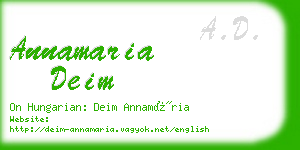 annamaria deim business card